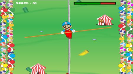 Captura de pantalla - Mario en la cuerda