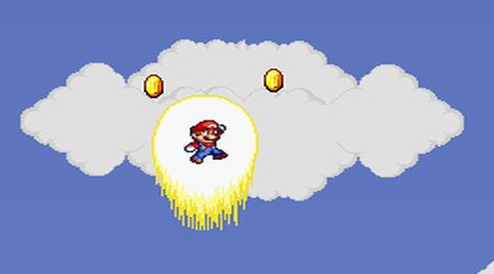 Captura de pantalla - Super Mario salta